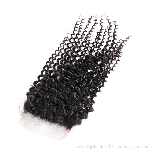 wholesale top quality 4x4 5x5 6x6 7x7 Swiss Lace Closure 100% Brazilian Human Hair Transparent Lace Closure HD Lace Closure
